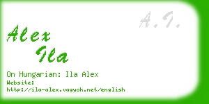 alex ila business card